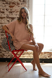 Boxy Half Sleeve Top Set with Shorts