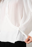 Viscose Chiffon Asymmetric BTN-Down Shirt