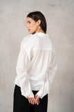 Viscose Chiffon Asymmetric BTN-Down Shirt