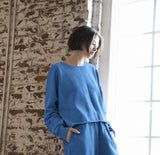 Cotton Loop Terry Soft Cropped LS Sweatshirt