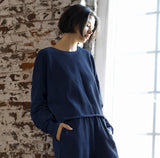 Cotton Loop Terry Soft Cropped LS Sweatshirt